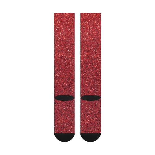 Red Glitter Over-The-Calf Socks