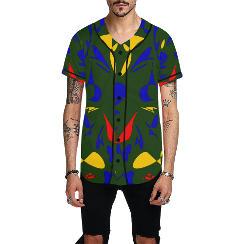 zappwaits abstract 03 All Over Print Baseball Jersey for Men (Model T50)