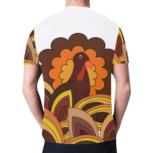 Turkey Retro New All Over Print T-shirt for Men/Large Size (Model T45)