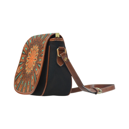 The Connection Brown Saddle Bag/Small (Model 1649)(Flap Customization)