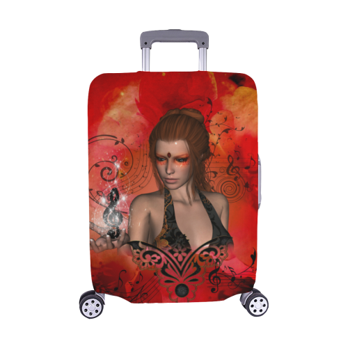 Fairy with clef Luggage Cover/Medium 22"-25"