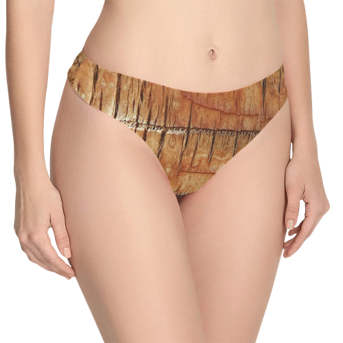 coconut tree,structure Women's All Over Print Thongs (Model L30)