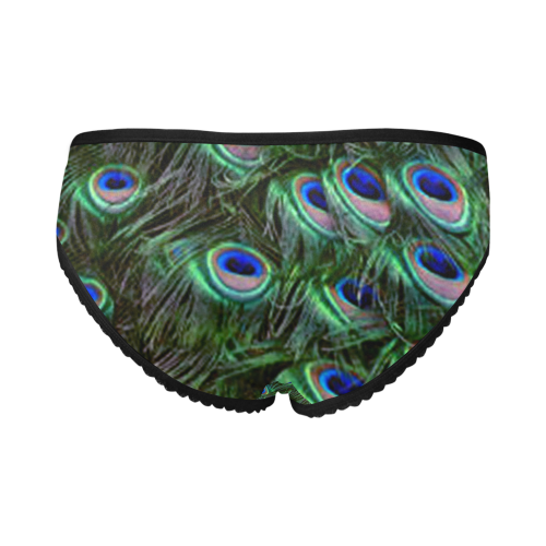 Peacock Feathers Women's All Over Print Girl Briefs (Model L14)