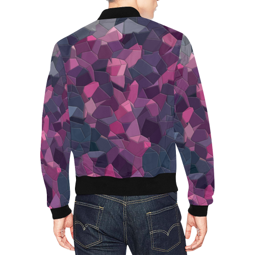 purple pink magenta mosaic #purple All Over Print Bomber Jacket for Men/Large Size (Model H19)