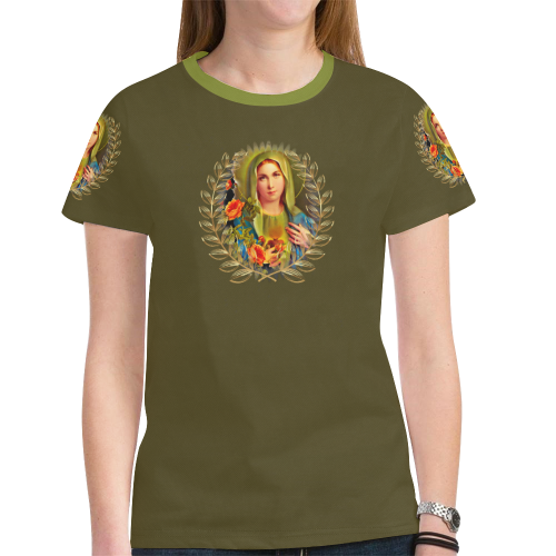 Saint Mary New All Over Print T-shirt for Women (Model T45)
