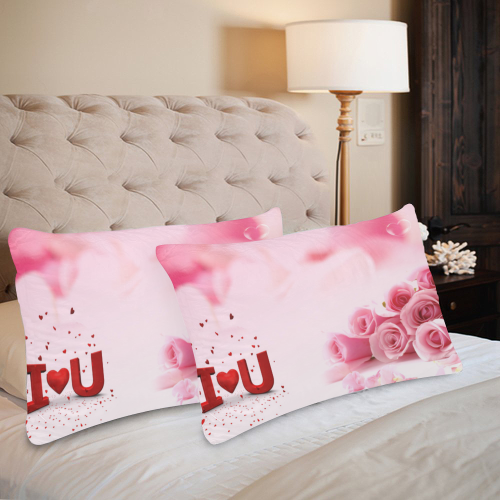 double pillow Custom Pillow Case 20"x 30" (One Side) (Set of 2)
