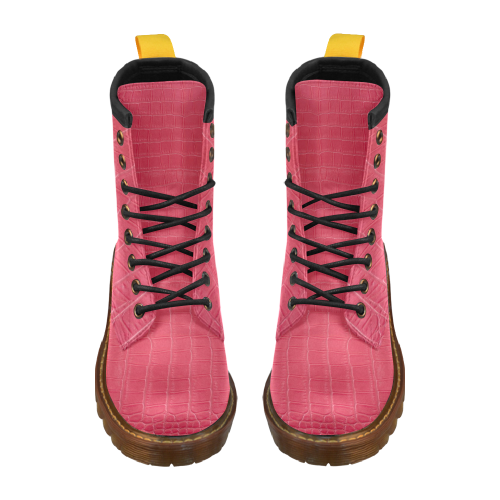 Red Snake Skin High Grade PU Leather Martin Boots For Men Model 402H
