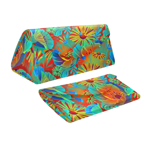 bright tropical floral Custom Foldable Glasses Case