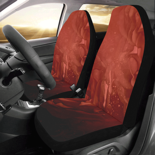 Wonderful red flowers Car Seat Covers (Set of 2)