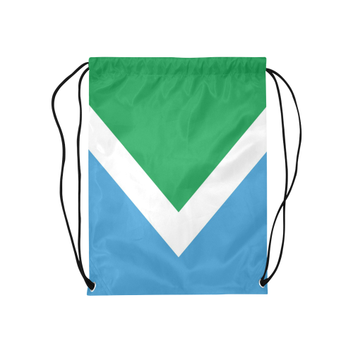Vegan Flag Medium Drawstring Bag Model 1604 (Twin Sides) 13.8"(W) * 18.1"(H)