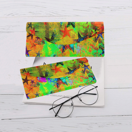 stars and texture colors Custom Foldable Glasses Case
