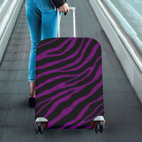 Ripped SpaceTime Stripes - Purple Luggage Cover/Large 26"-28"