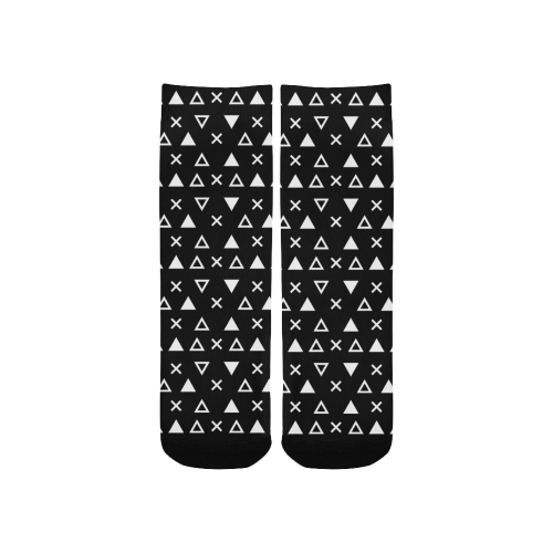 Geo Line Triangle Kids' Custom Socks