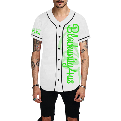 New Lime Green & White By RW All Over Print Baseball Jersey for Men (Model T50)