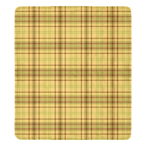 Yellow Brown Plaid Ultra-Soft Micro Fleece Blanket 70''x80''