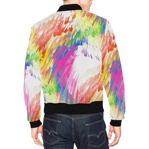 Colors by Nico Bielow All Over Print Bomber Jacket for Men/Large Size (Model H19)