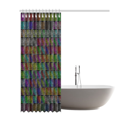 Ripped SpaceTime Stripes Collection Shower Curtain 69"x84"