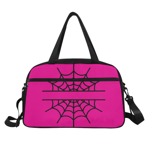 Spiderweb Pink Fitness Handbag (Model 1671)