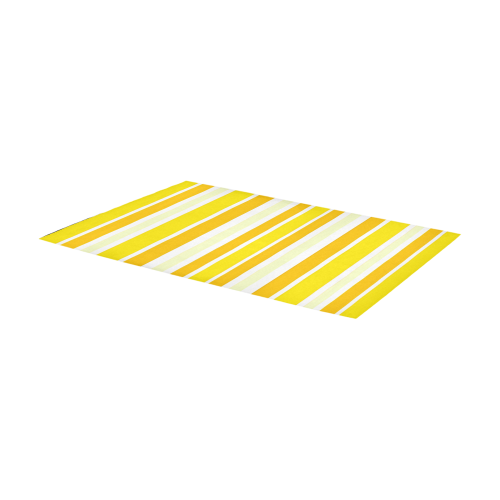 Sunshine Yellow Stripes Area Rug 7'x3'3''