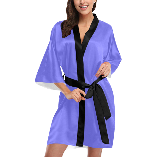 Periwinkle Perkiness Solid Colored Kimono Robe