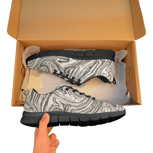Marble Art Women's Breathable Running Shoes (Model 055)