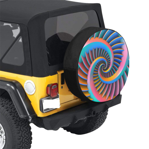 Opposing Spirals 30 Inch Spare Tire Cover