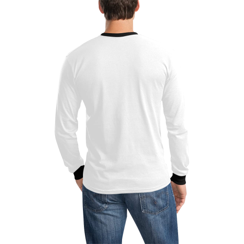 Whoareyou? White Men's All Over Print Long Sleeve T-shirt (Model T51)