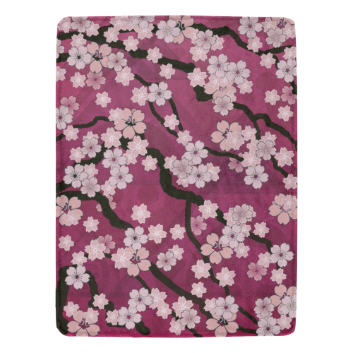 Sakura Breeze Ultra-Soft Micro Fleece Blanket 60"x80"