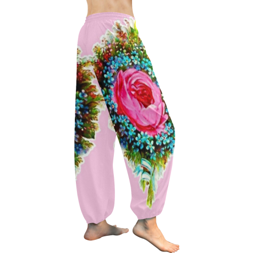 Vintage Floral Bouquet Women's All Over Print Harem Pants (Model L18)