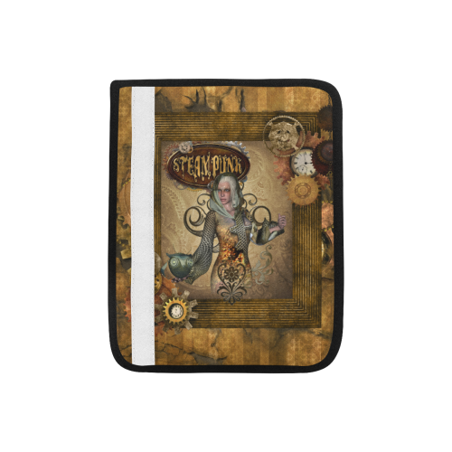 Steampunk lady with owl Car Seat Belt Cover 7''x8.5''