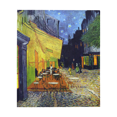 Vincent Willem van Gogh - Cafe Terrace at Night Quilt 60"x70"