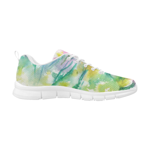 Tropical Flowers, Bold Floral Watercolor Women's Breathable Running Shoes (Model 055)
