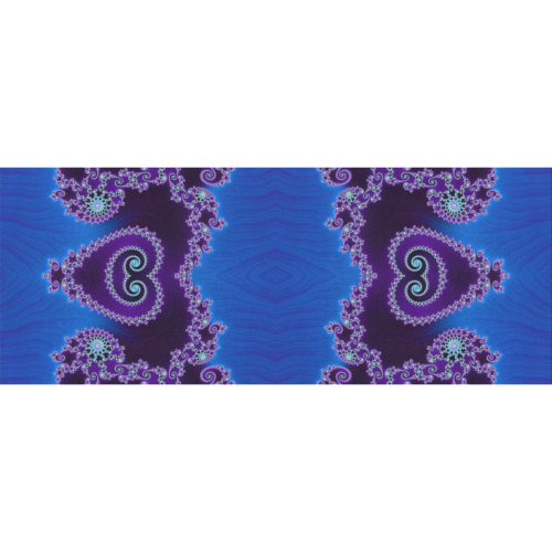 Blue Hearts and Lace Fractal Abstract 2 Gift Wrapping Paper 58"x 23" (1 Roll)