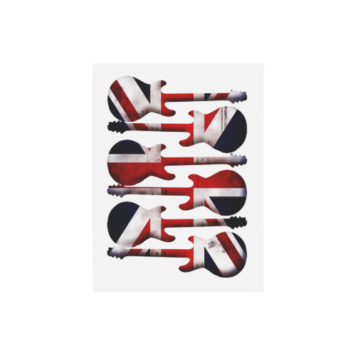 Union Jack British UK Flag Guitars Photo Panel for Tabletop Display 6"x8"