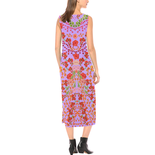 coquelicots 9 Phaedra Sleeveless Open Fork Long Dress (Model D08)
