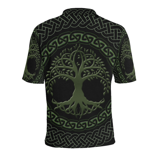 Awesome Celtic Tree Of Life Men's All Over Print Polo Shirt (Model T55)
