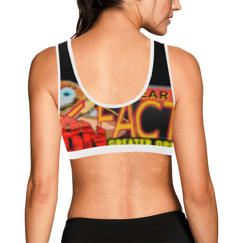 TOP (white/black) - RBN XFACTOR Women's All Over Print Sports Bra (Model T52)