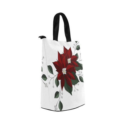 Holiday Poinsettia Nylon Lunch Tote Bag (Model 1670)