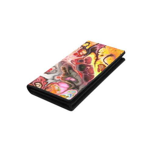Colorful Marble Design Women's Leather Wallet (Model 1611)