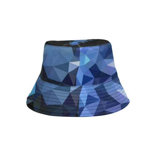 Low poly geometrical blue bug All Over Print Bucket Hat for Men