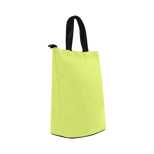 Yellow polka dots Nylon Lunch Tote Bag (Model 1670)