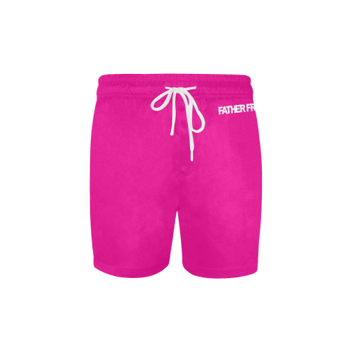 FF - Pink Beach Shorts Men's Mid-Length Swim Shorts (Model L39)