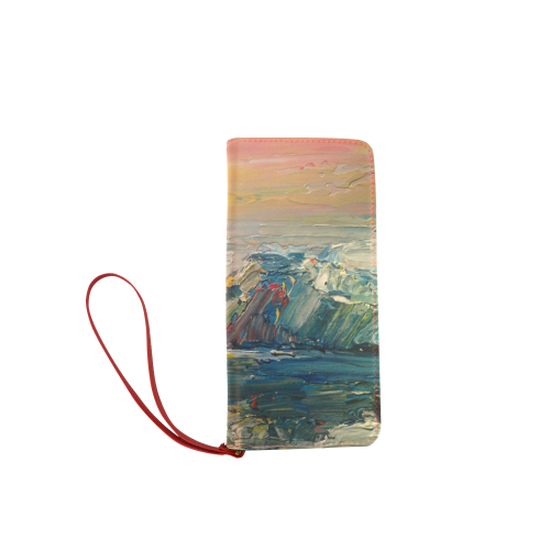 Mountains painting Women's Clutch Wallet (Model 1637)