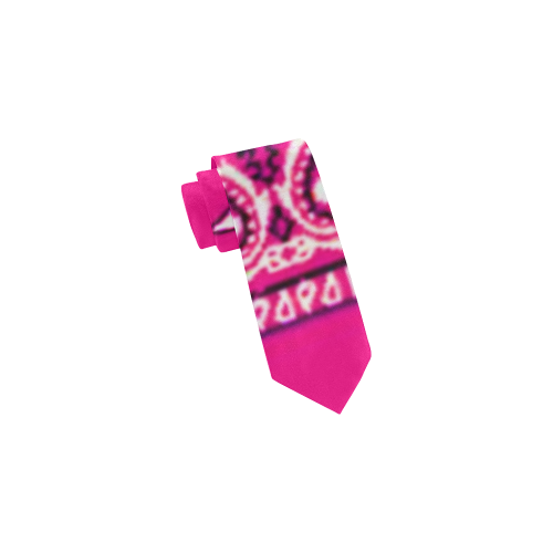 KERCHIEF PATTERN PINK Classic Necktie (Two Sides)