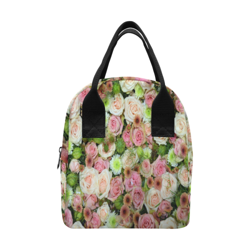 Pastel Pink Roses Zipper Lunch Bag (Model 1689)