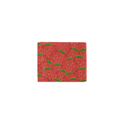 Strawberry Patch Mini Bifold Wallet (Model 1674)