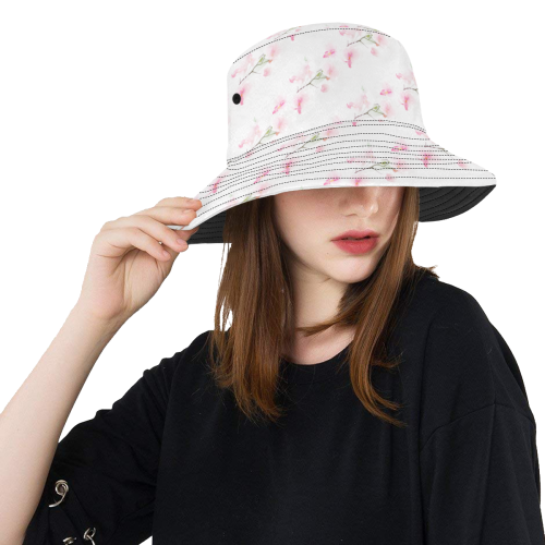 Pattern Orchidées All Over Print Bucket Hat