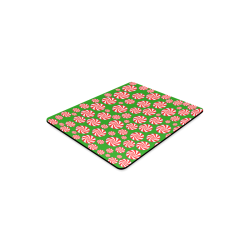 Christmas Peppermint Candy Green Rectangle Mousepad