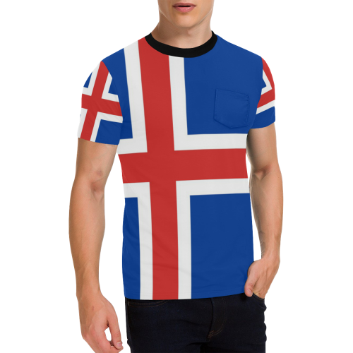 ICELAND-2 Men's All Over Print T-Shirt with Chest Pocket (Model T56)