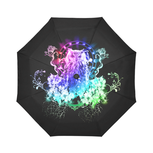 Colorful owl Auto-Foldable Umbrella (Model U04)